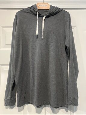 Duck Camp Men's Sz M Long-Sleeve Gray/Green Hoodie Shirt Hunt Casual Layer